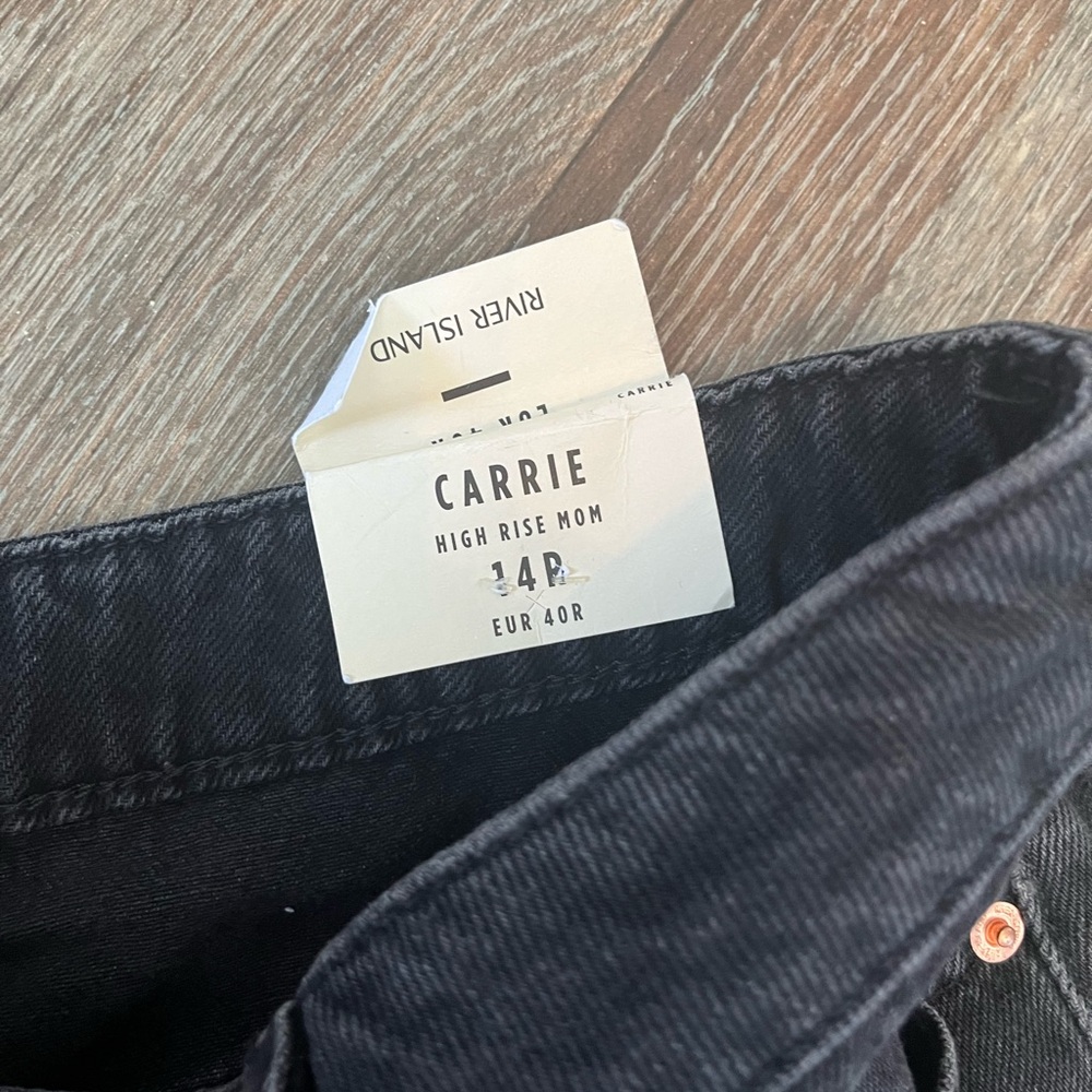 River Island Relaxed Black Denim Jeans